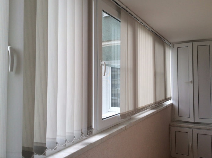 vertical slats on the loggia