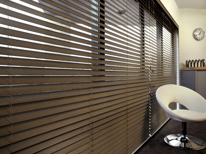 lamellas made of wood in the interior