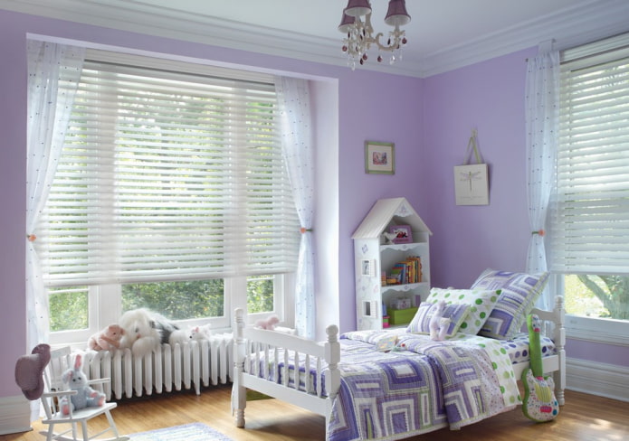 horizontal slats in the children's room