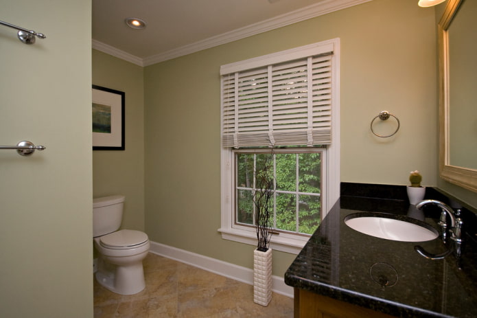 horizontal slats in the bathroom