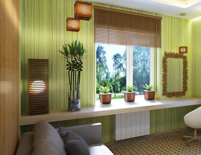 horizontal slats in eco-style