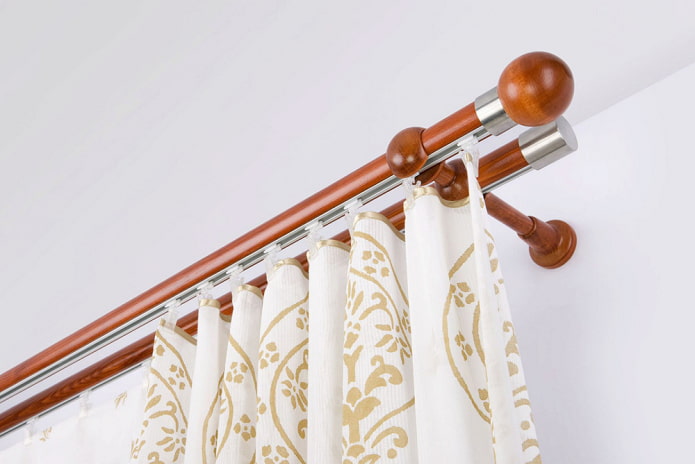 double row curtain rod