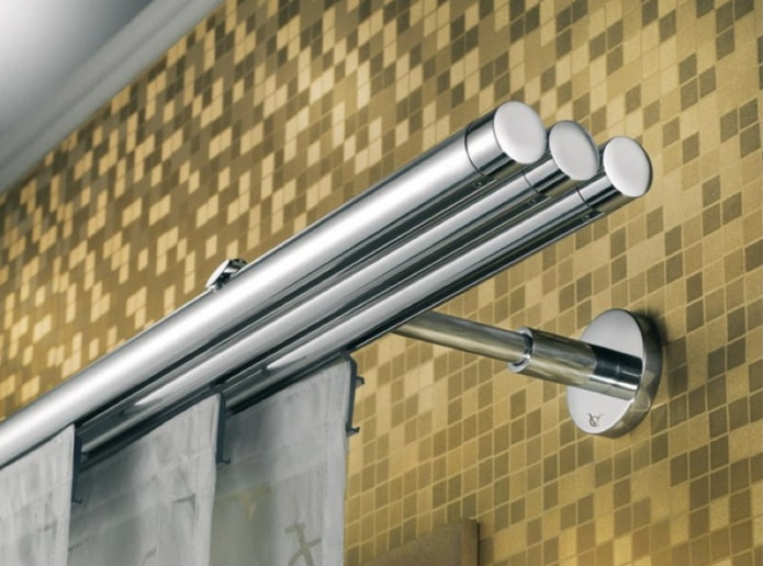 three-row curtain rod