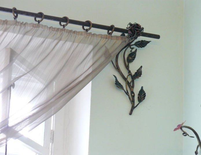 wrought iron curtain rod