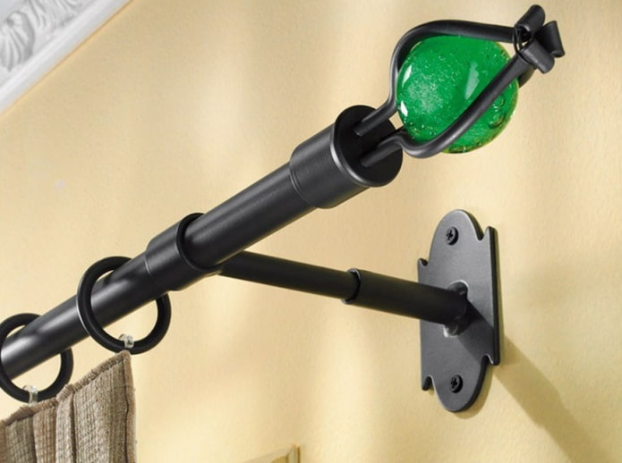 black curtain rod