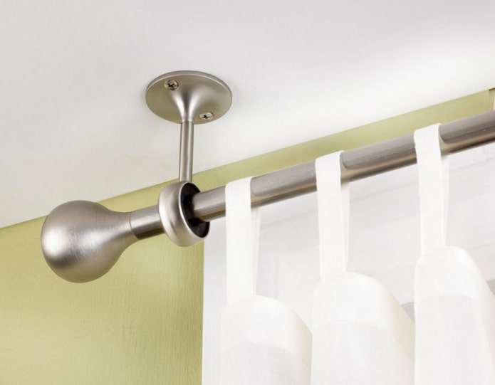 ceiling curtain rod