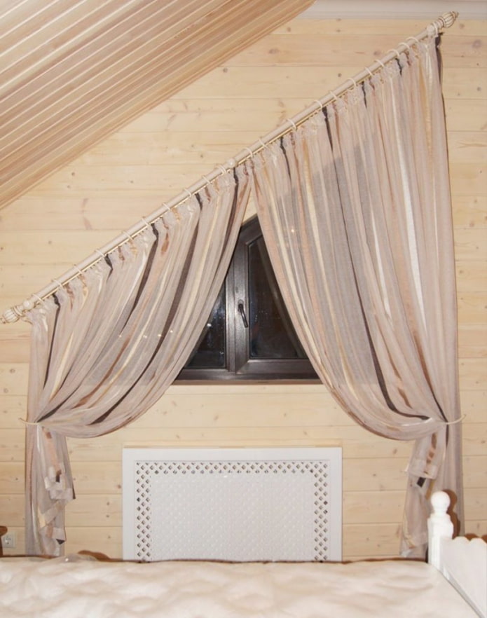 curtain rod for beveled window