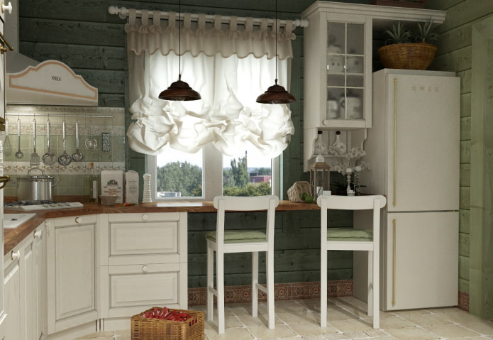 curtain rod in Provence style