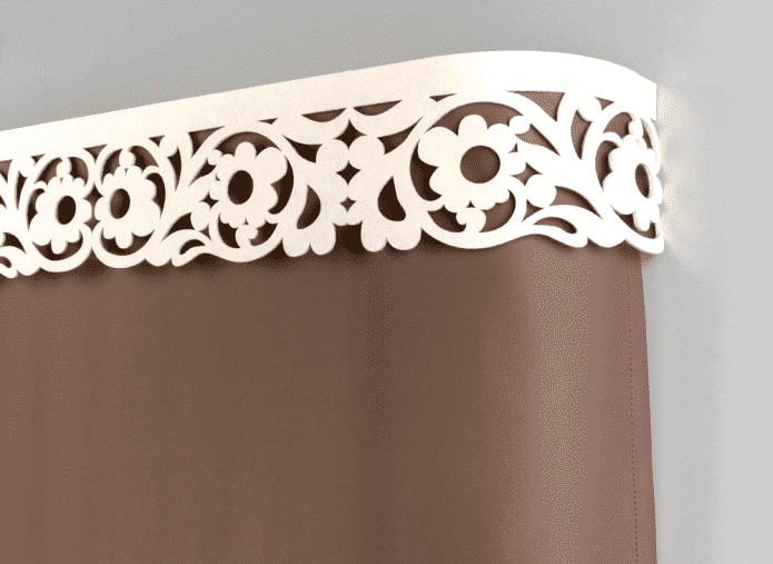 openwork cornice for curtains