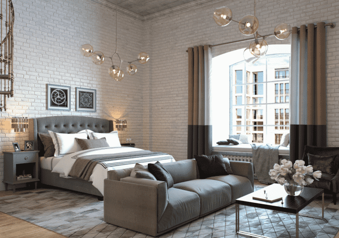 curtain rod in the loft style