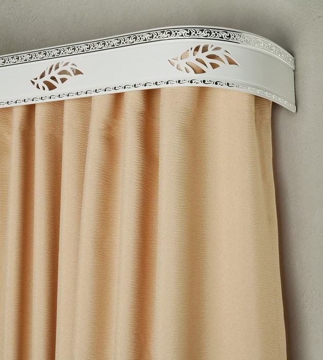 white curtain rod