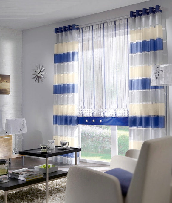 striped eyelet curtains