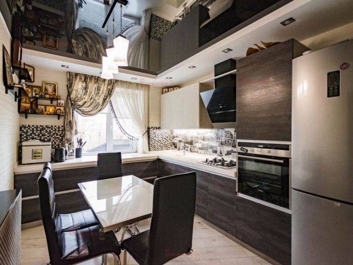 short curtains in the interior of the kitchen short curtains in the interior of the kitchen