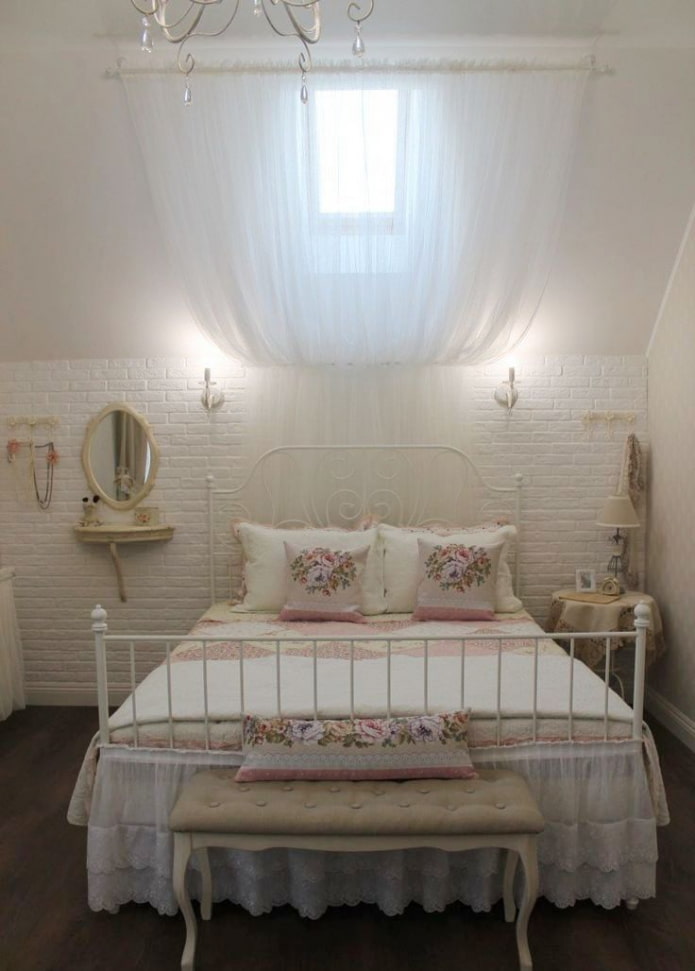 Provence style tulle curtains