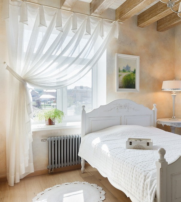 Provence style tulle curtains