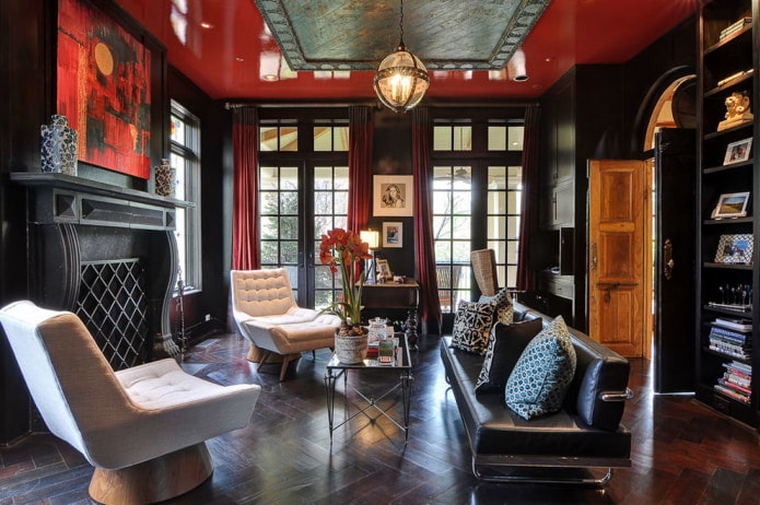 green metal strip on the ceiling under the chandelier green metal strip on the ceiling under the chandelier