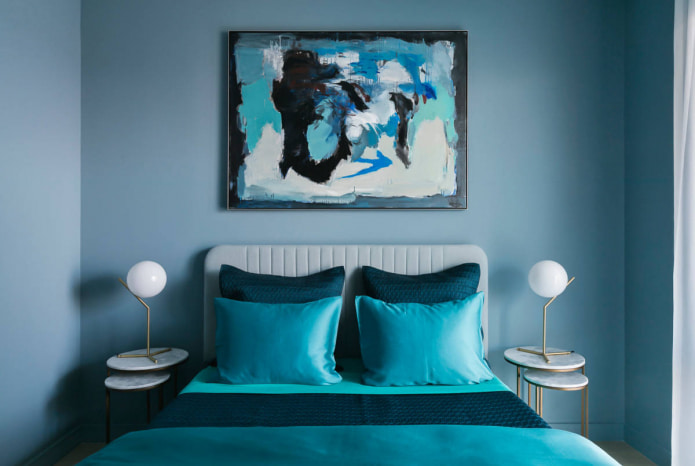 light blue bedroom