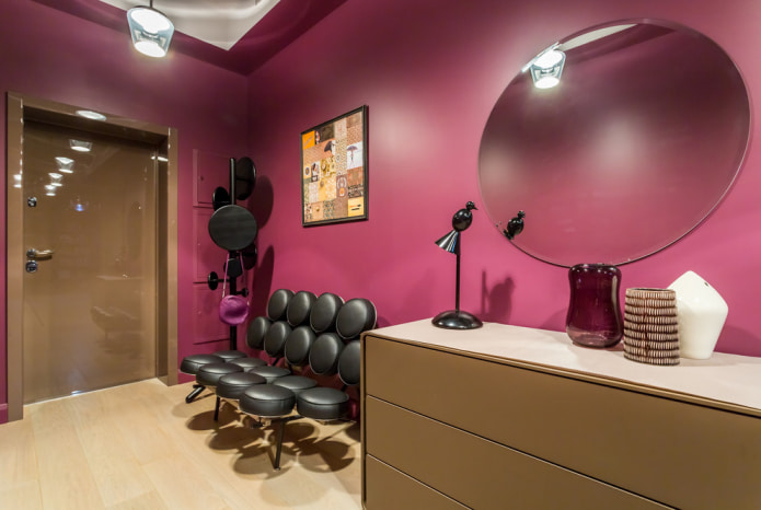 pink wall in the hallway pink wall in the hallway