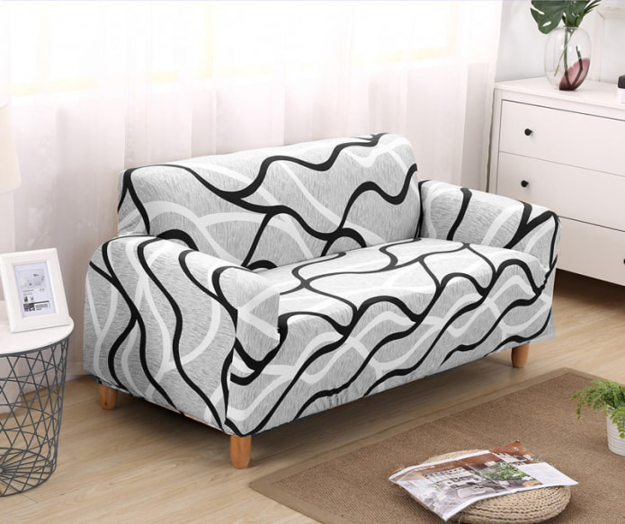 abstract illustration on the sofa