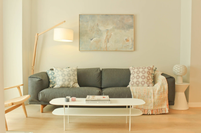 sofa with linen bedspread