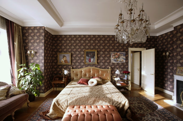 Bedroom in warm colors