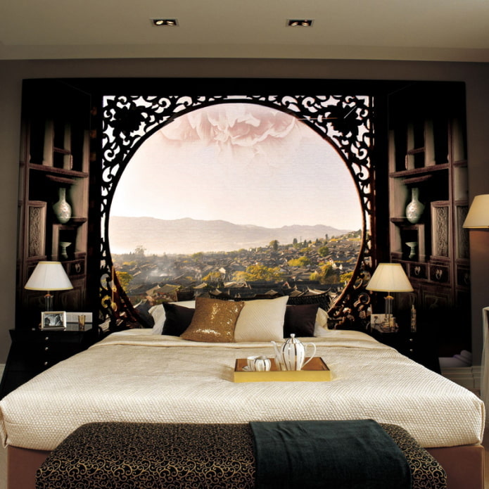 3d wallpaper in the interior of the bedroom 3d wallpaper in the interior of the bedroom