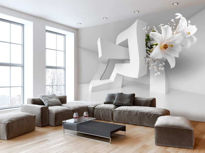 stereoscopic 3D wallpaper in the interior stereoscopic 3D wallpaper in the interior