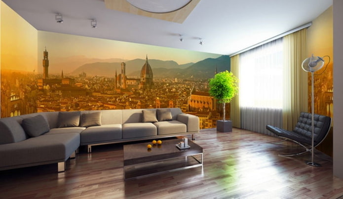 corner 3D wallpaper in the interior corner 3D wallpaper in the interior