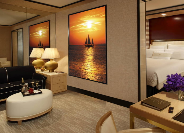 panel with 3d drawing in the interior panel with 3d drawing in the interior