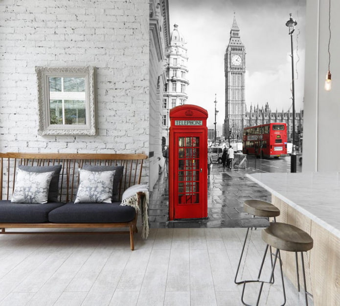photo wallpaper with the image of London in the interior photo wallpaper with the image of London in the interior