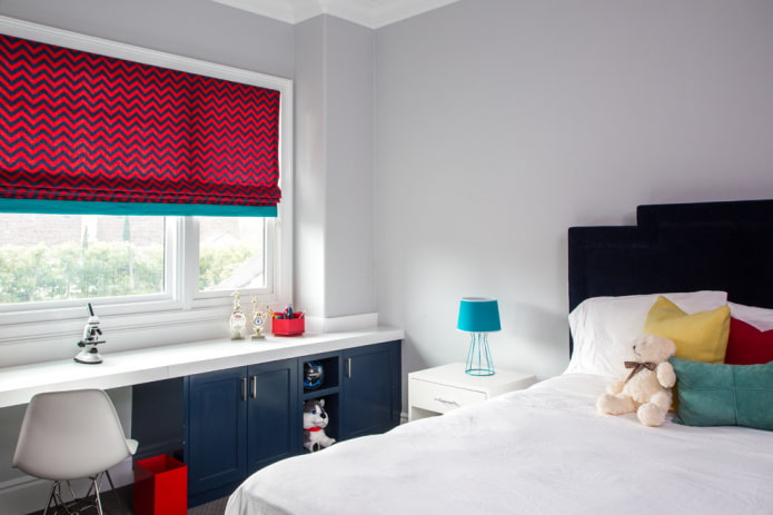 roman curtains with geometric print in the nursery roman curtains with geometric print in the nursery