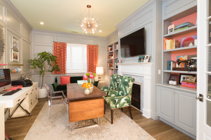 short curtains in the interior of the office short curtains in the interior of the office