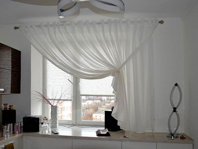 short curtains on one side short curtains on one side