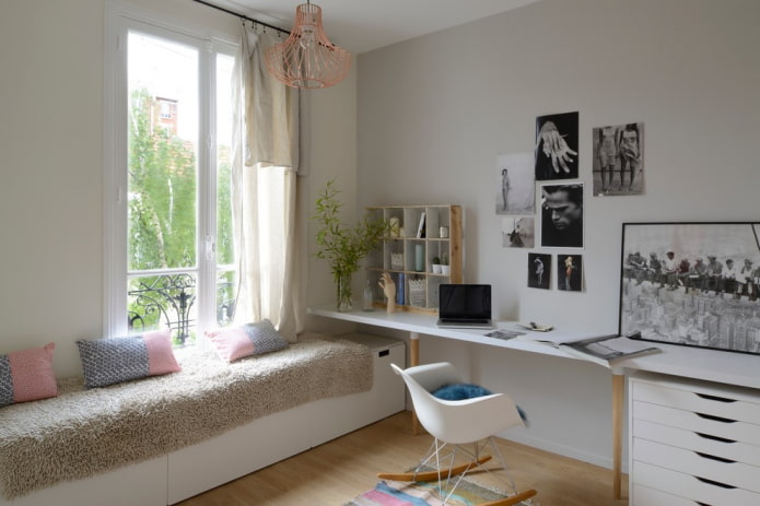 linen short curtains in the interior linen short curtains in the interior