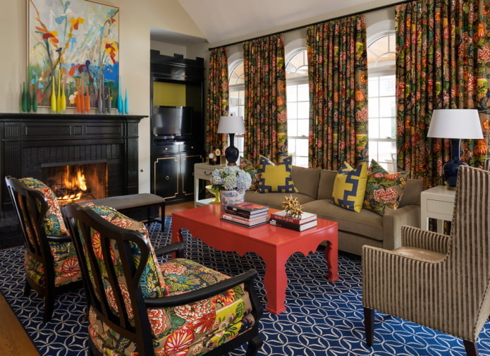 night curtains with flowers in the living room night curtains with flowers in the living room