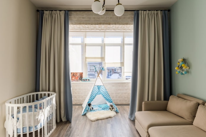 two-tone night curtains in the interior two-tone night curtains in the interior