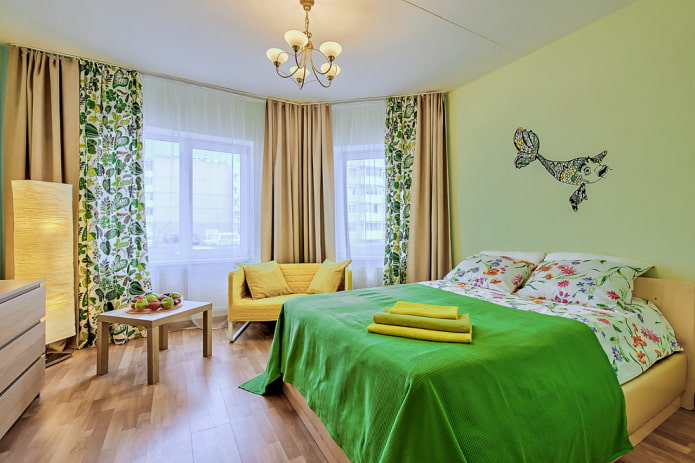 half-window in the interior of the bedroom