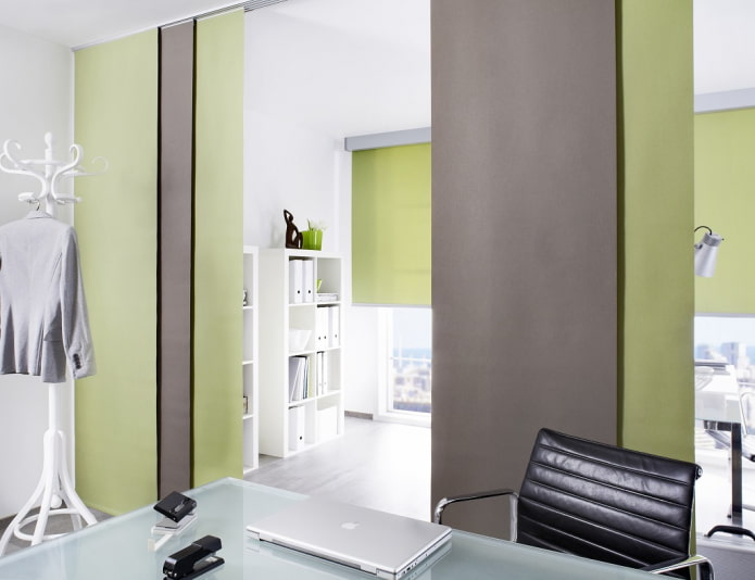 zoning the room with Japanese curtains zoning the room with Japanese curtains