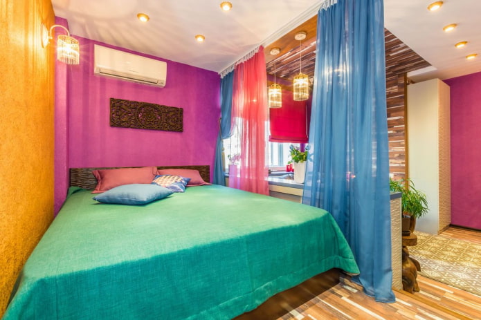 zoning of the room with tulle zoning of the room with tulle