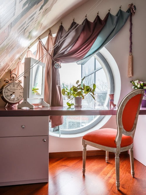 curtains on a round window curtains on a round window