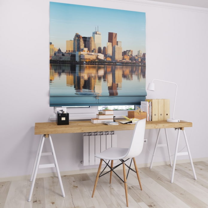 Roman photocurtains in the interior Roman photocurtains in the interior