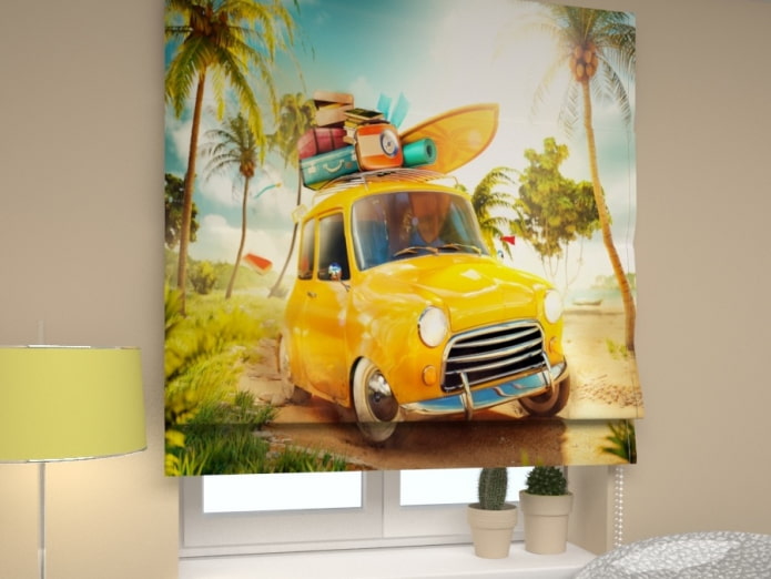 Roman photocurtains in the interior Roman photocurtains in the interior