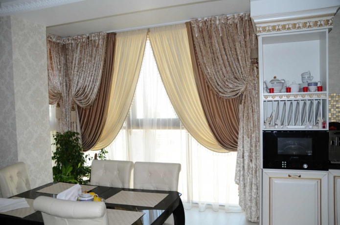 velvet Italian curtains in the interior