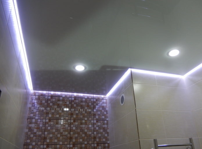 floating ceiling construction made of gloss floating ceiling construction made of gloss