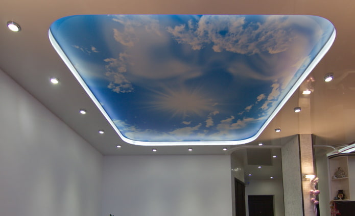 ceiling structure in the form of a soaring sky ceiling structure in the form of a soaring sky