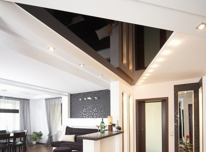 shaped plasterboard ceiling in the form of a triangle shaped plasterboard ceiling in the form of a triangle