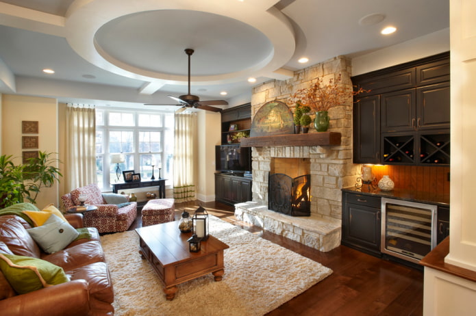 plasterboard ceiling in the large living room plasterboard ceiling in the large living room