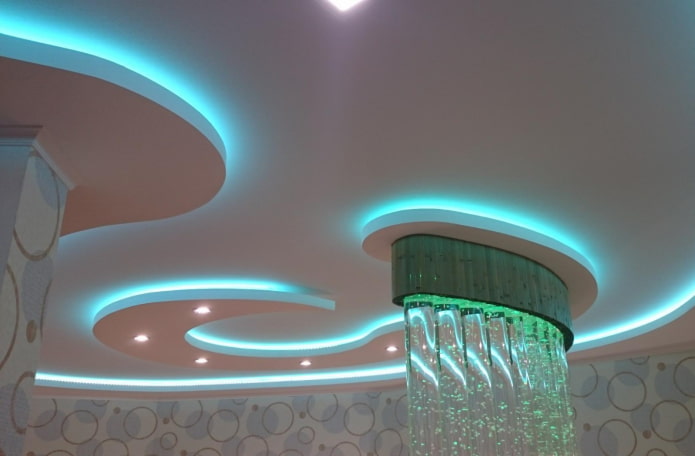 floating structure with blue backlight floating structure with blue backlight