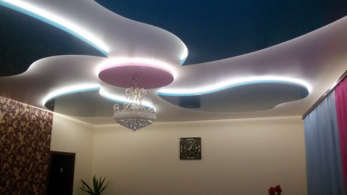 floating ceiling structure with chandelier floating ceiling structure with chandelier