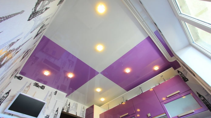 stretch fabric with a combination of white and purple colors